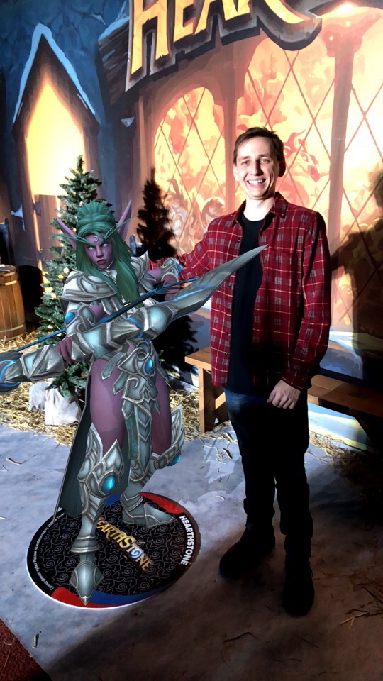AR photo with a Hearthstone character
