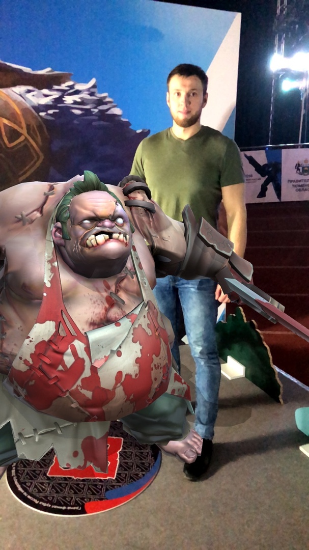 AR photo with a Dota character